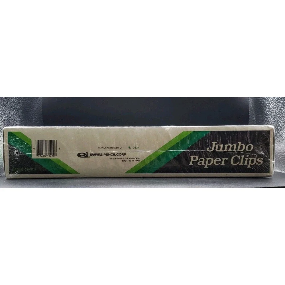Vtg Empire Pencil Corp. Paper Clips 1977 Case 10 boxes of 100. (50 mm) No 0134!!